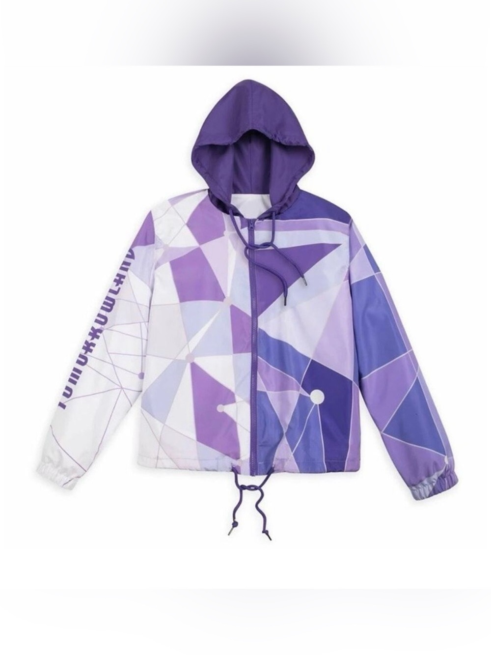 Disney Women’s Tomorrowland Purple Wall Geometric Light Windbreaker Jacket